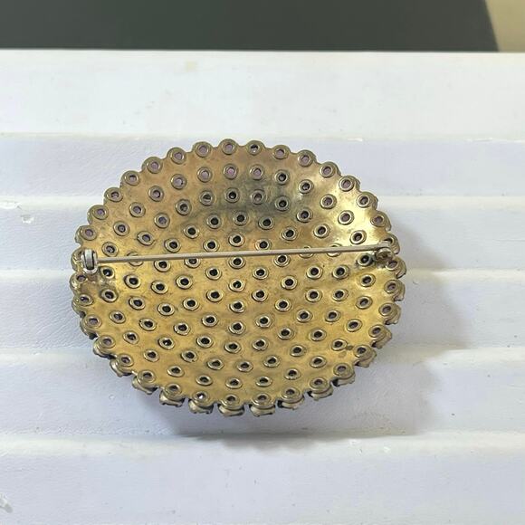 Antique Brooch 1918-20s Edwardian Amethyst Rhinestone Czech Pin Art Deco - Picture 16 of 16